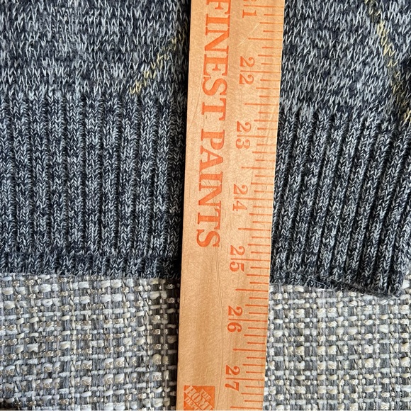 London Fog Unisex Vintage Sweater Gray Geometric Size Medium Wool blend - Picture 7 of 8